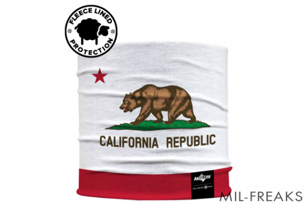 Hoo-rag Half Hoo POLARTEK MAX フリース カリフォルニア州旗 "CALIFORNIA REPUBLIC"