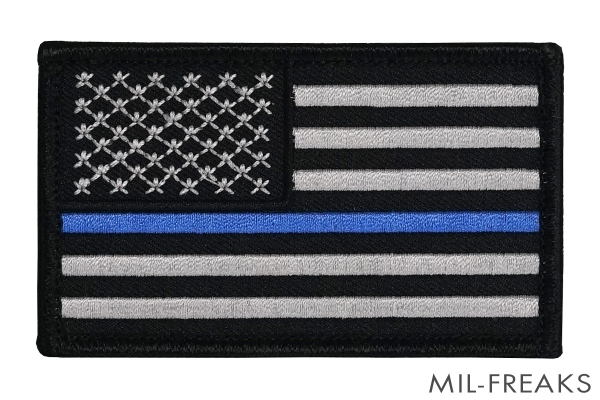 Minotaurtac US アメリカ国旗パッチ Law Enforcement "Thin Blue line"