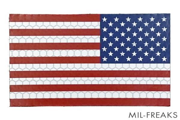 BritkitUSA US アメリカ国旗 SOLAS IR リフレクティブパッチ 右星