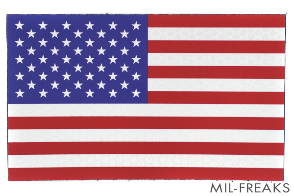 BritkitUSA US アメリカ国旗 SOLAS IR リフレクティブ ラージパッチ 左星