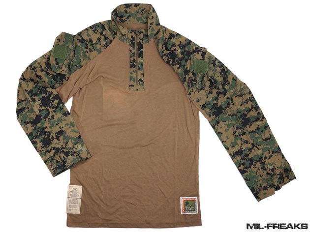 売りきり] 米軍実物 USMC FROG コンバットシャツ ウッドランド